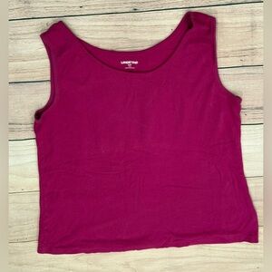 Lands' End Women's Fuchsia cotton Tank Top/size MP